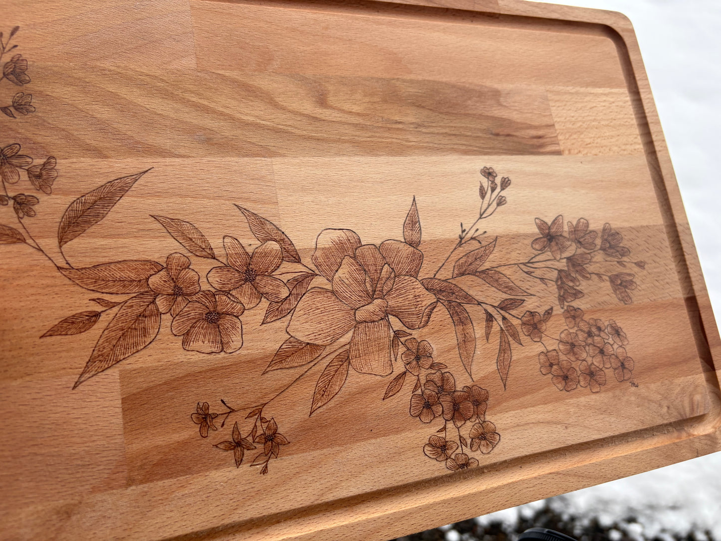 Floral Cutting Board