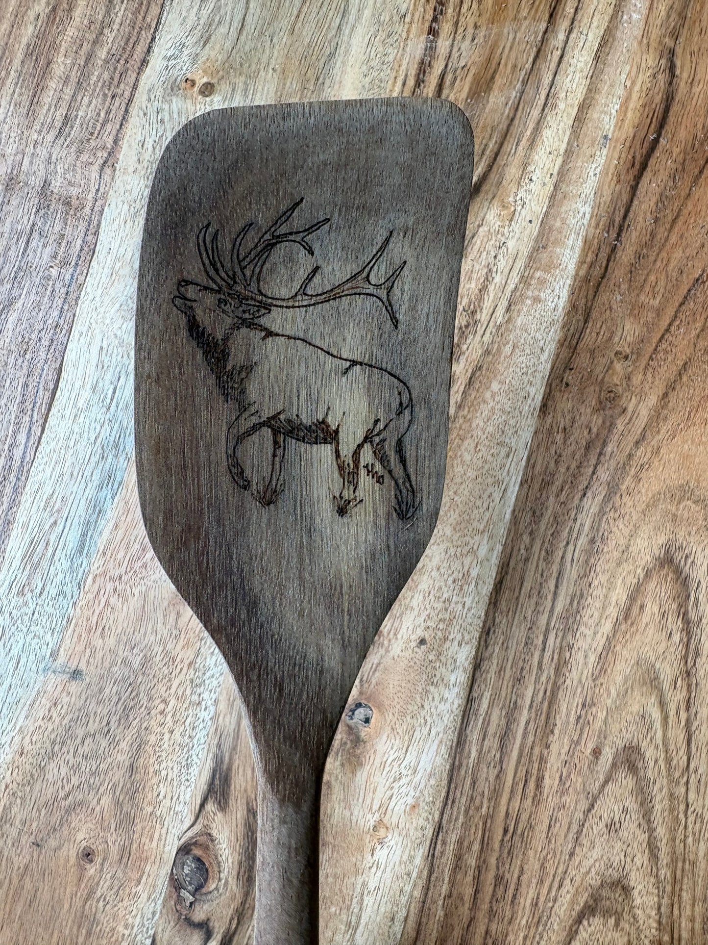Hand Burned Wood Spatulas