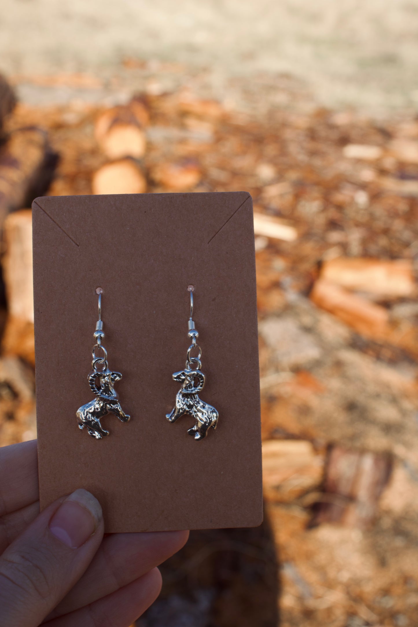 Dainty Bighorn Sheep Earrings