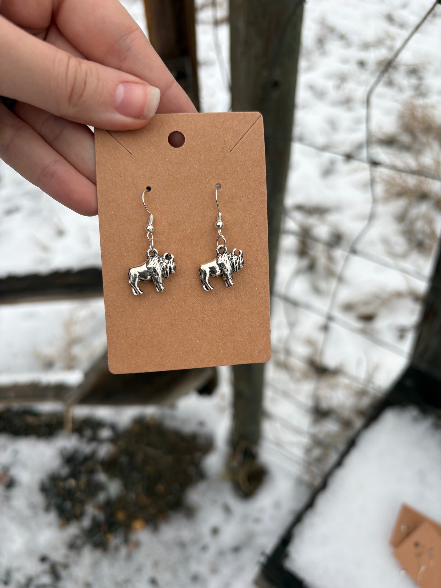Bison Earrings