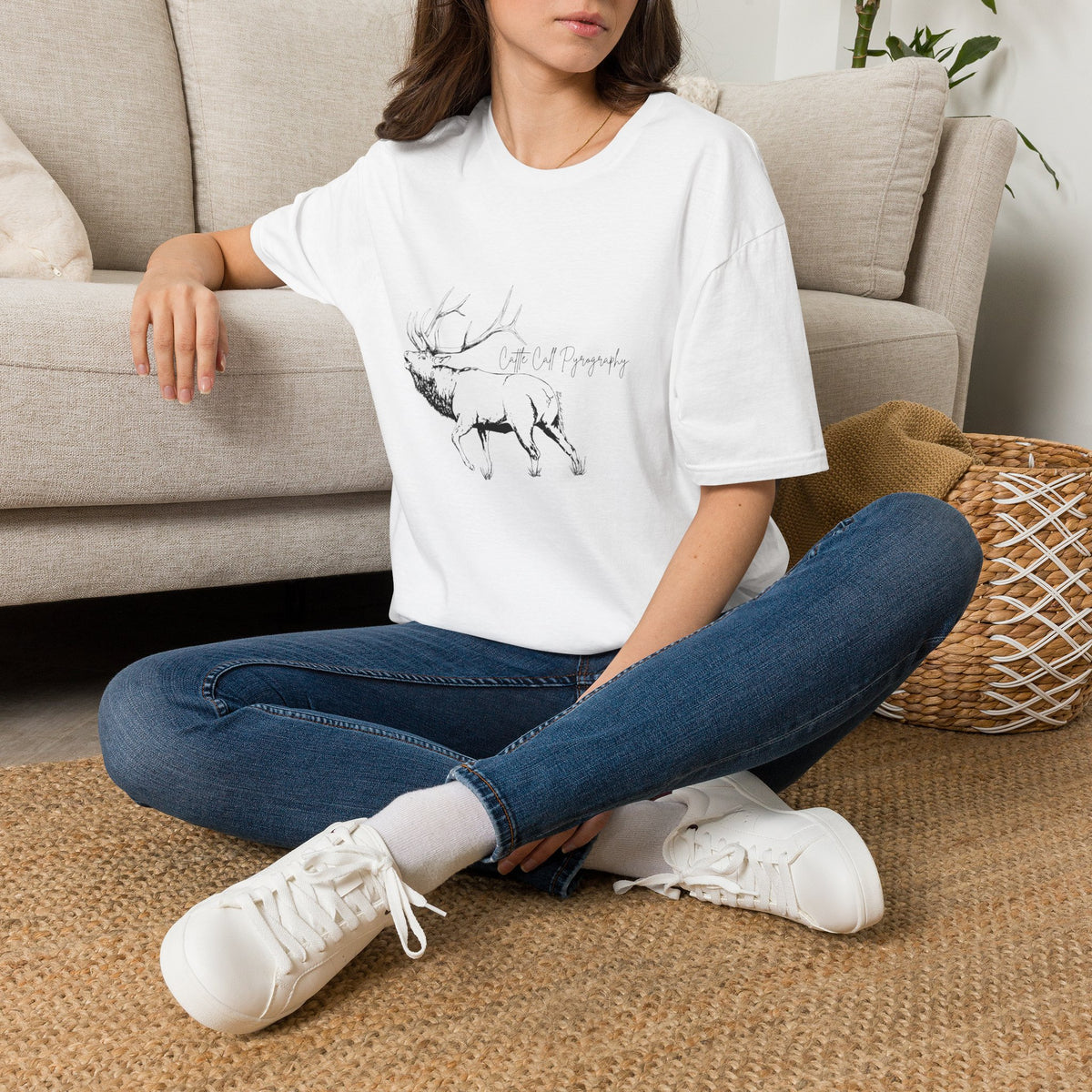 Elk Design Unisex Softstyle T-Shirt