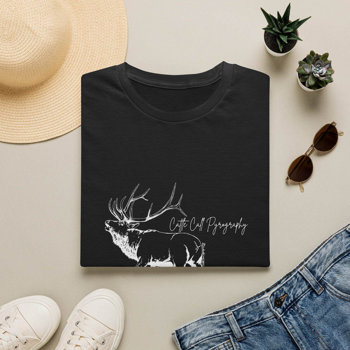 Elk Design Unisex Softstyle T-Shirt