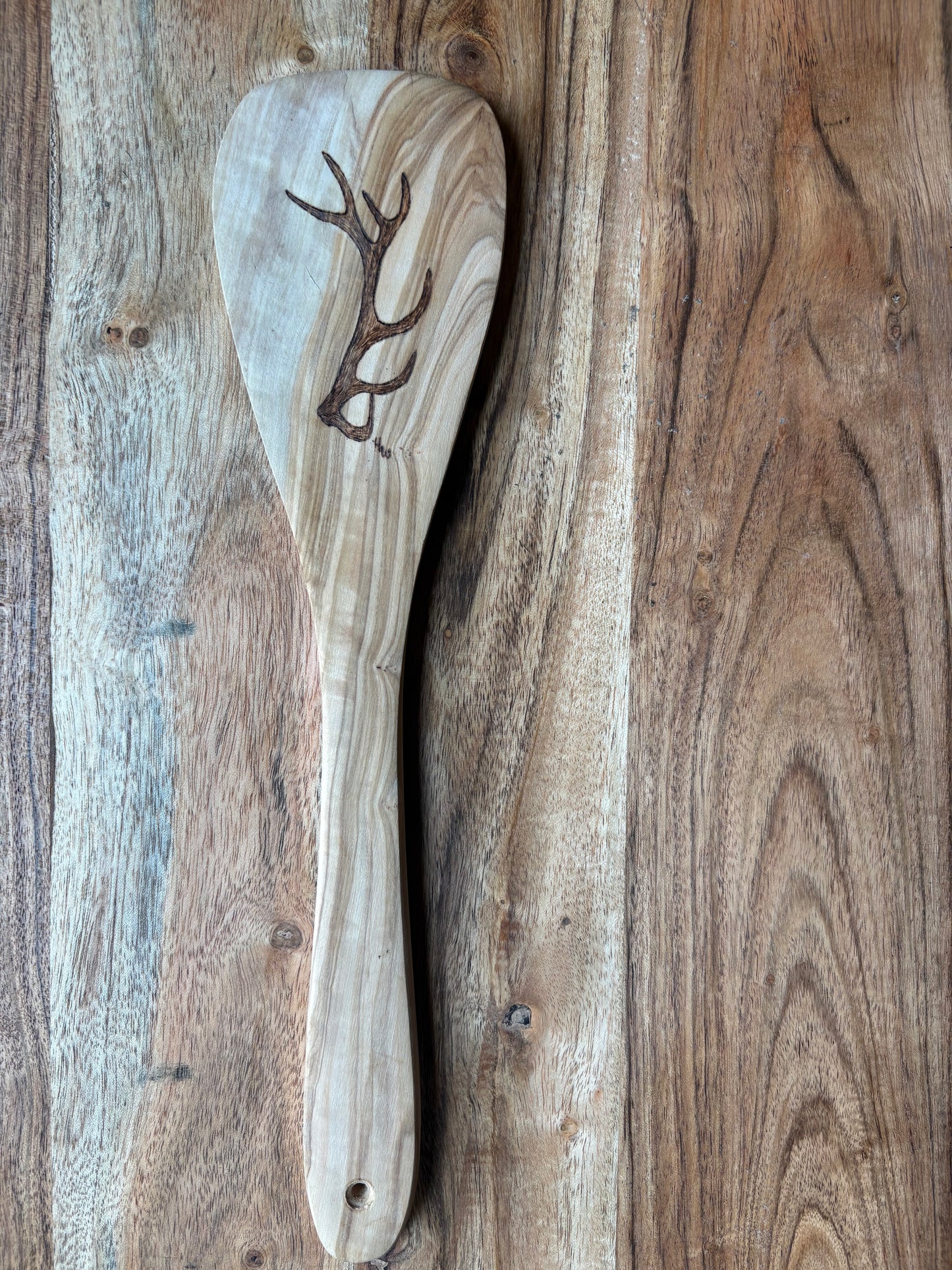 Hand Burned Wood Spatulas
