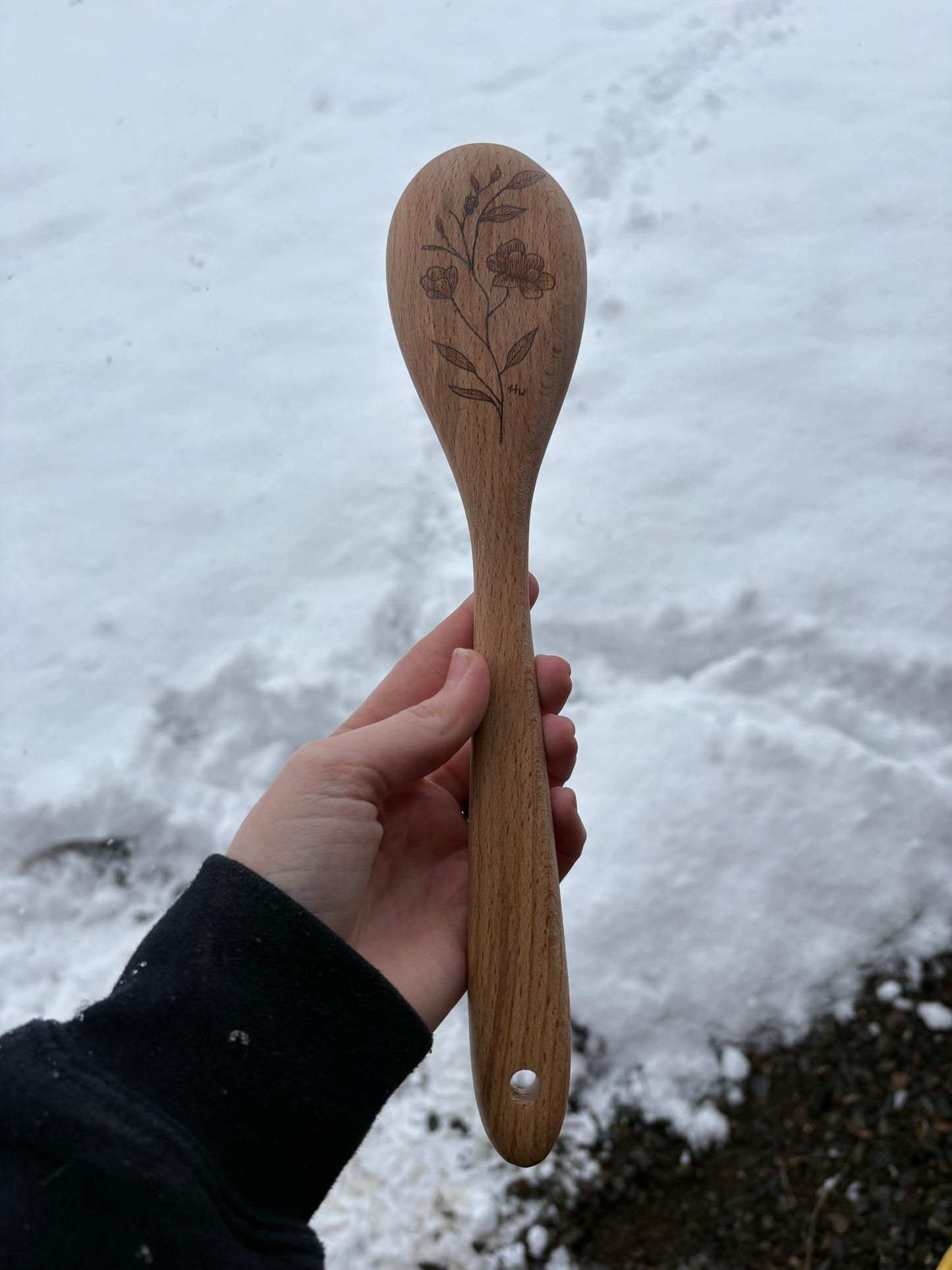 Hand Burned Wood Spoons