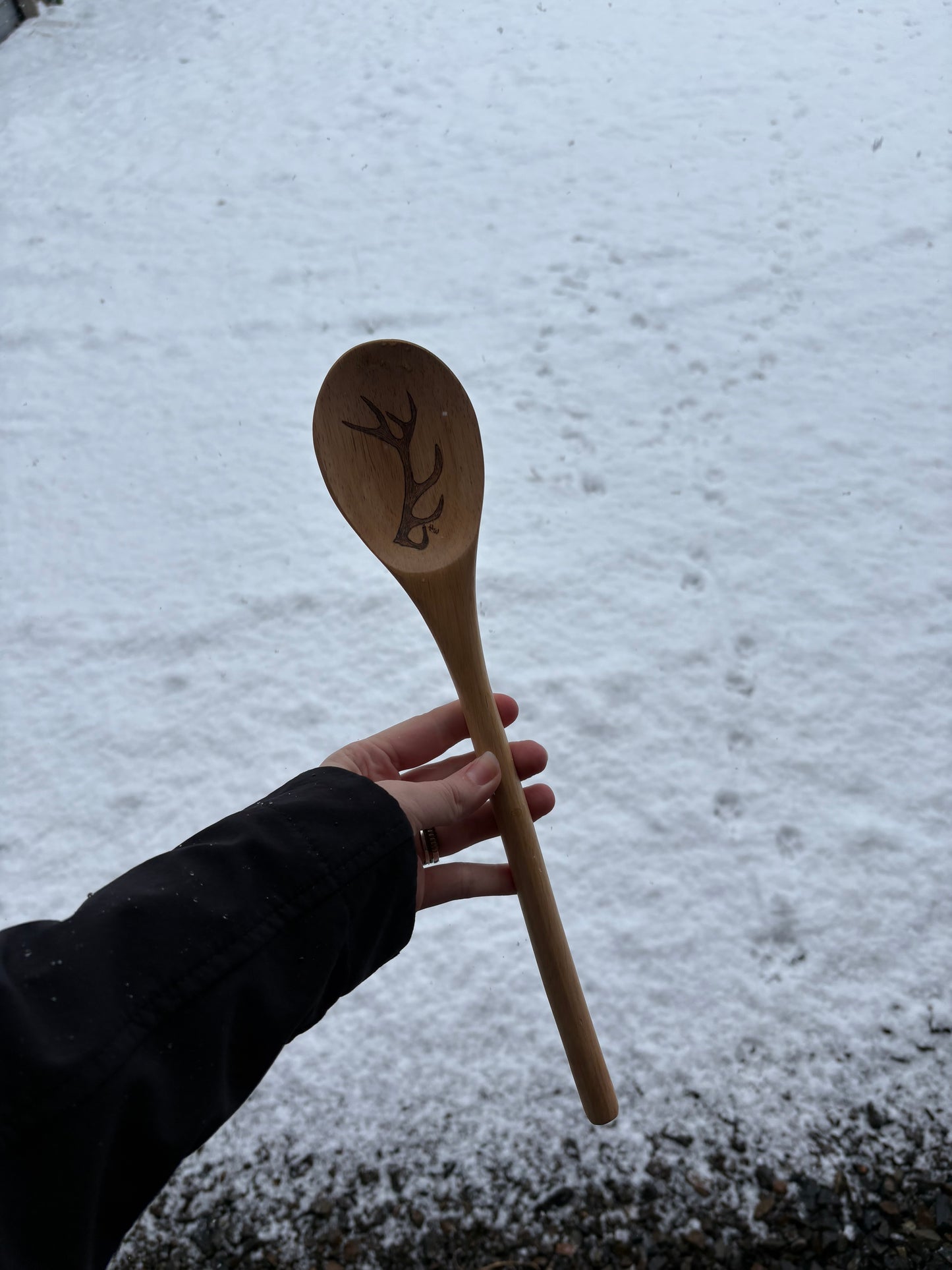 Elk Antler Wood Spoon