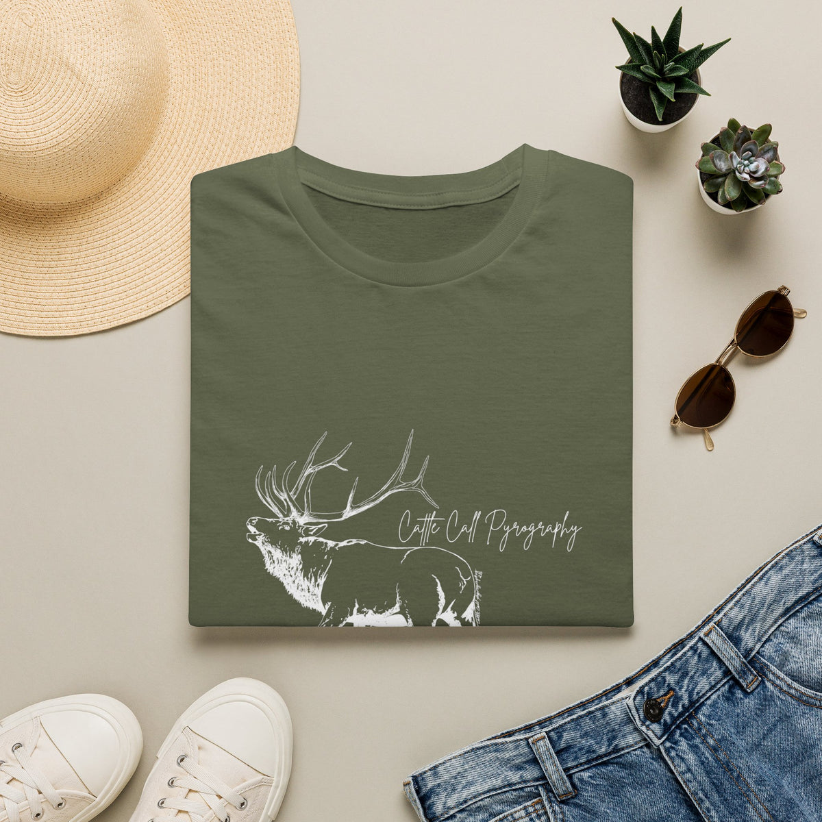 Elk Design Unisex Softstyle T-Shirt