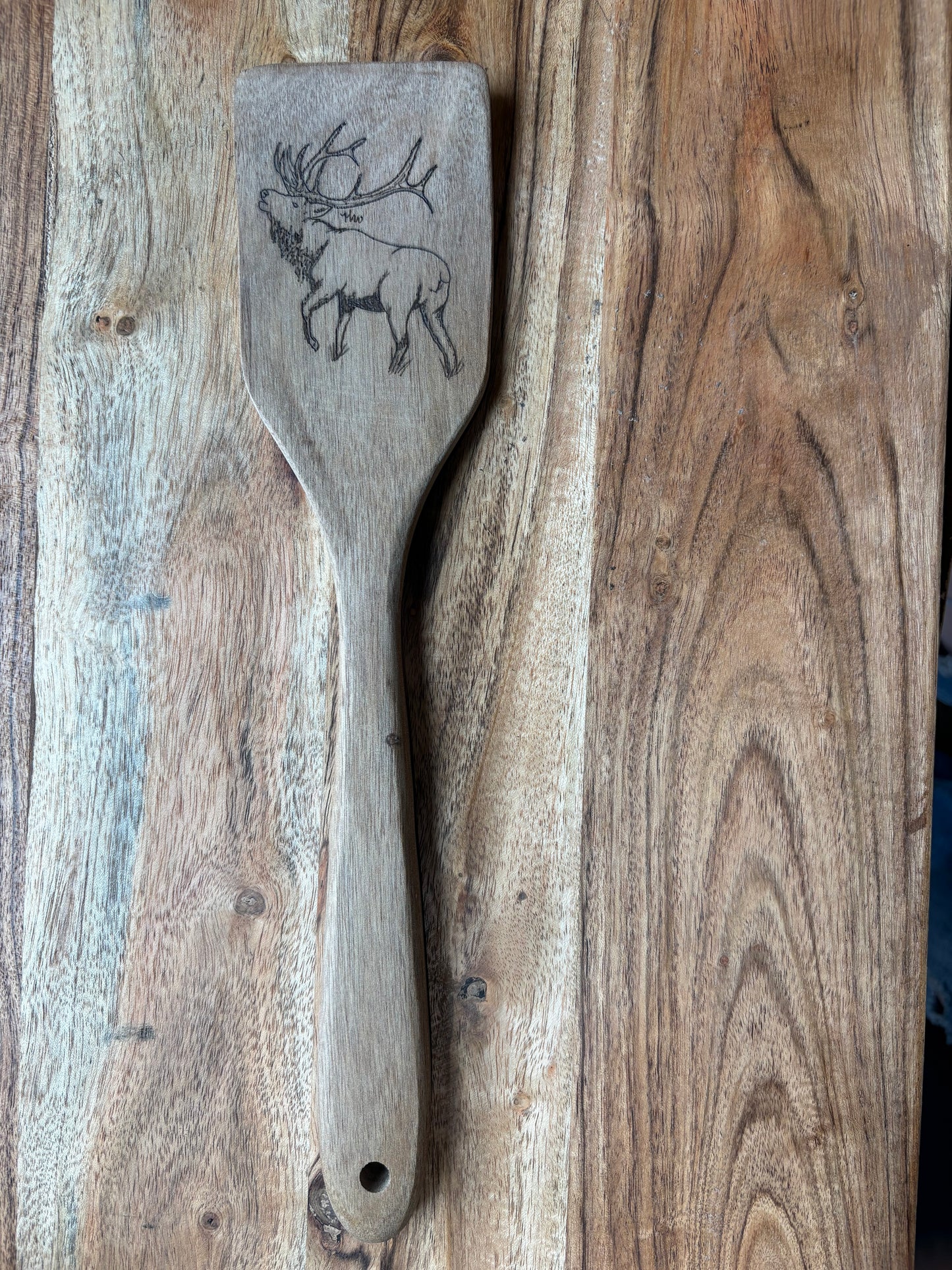 Hand Burned Wood Spatulas