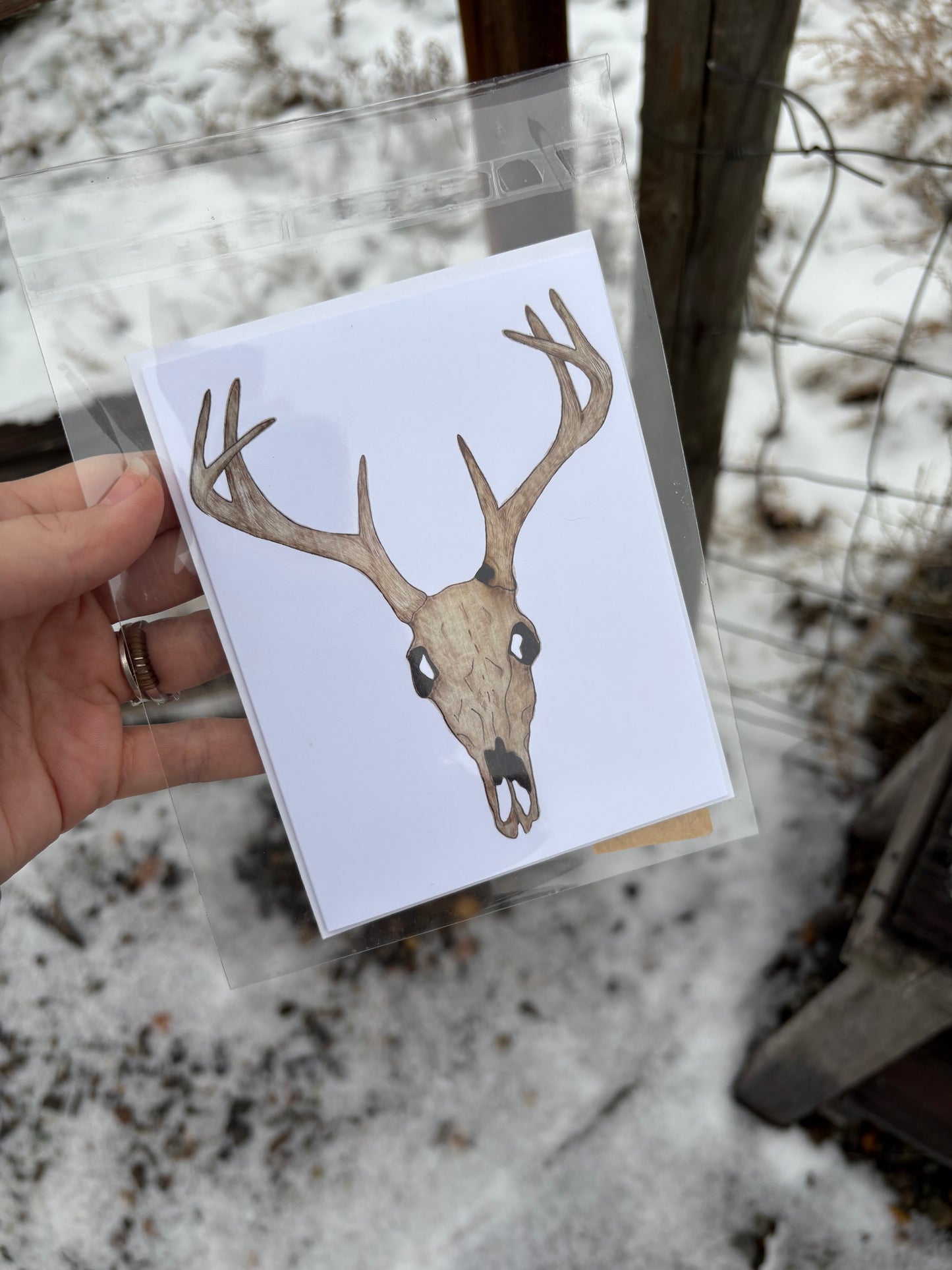 Single Blank Greeting Card