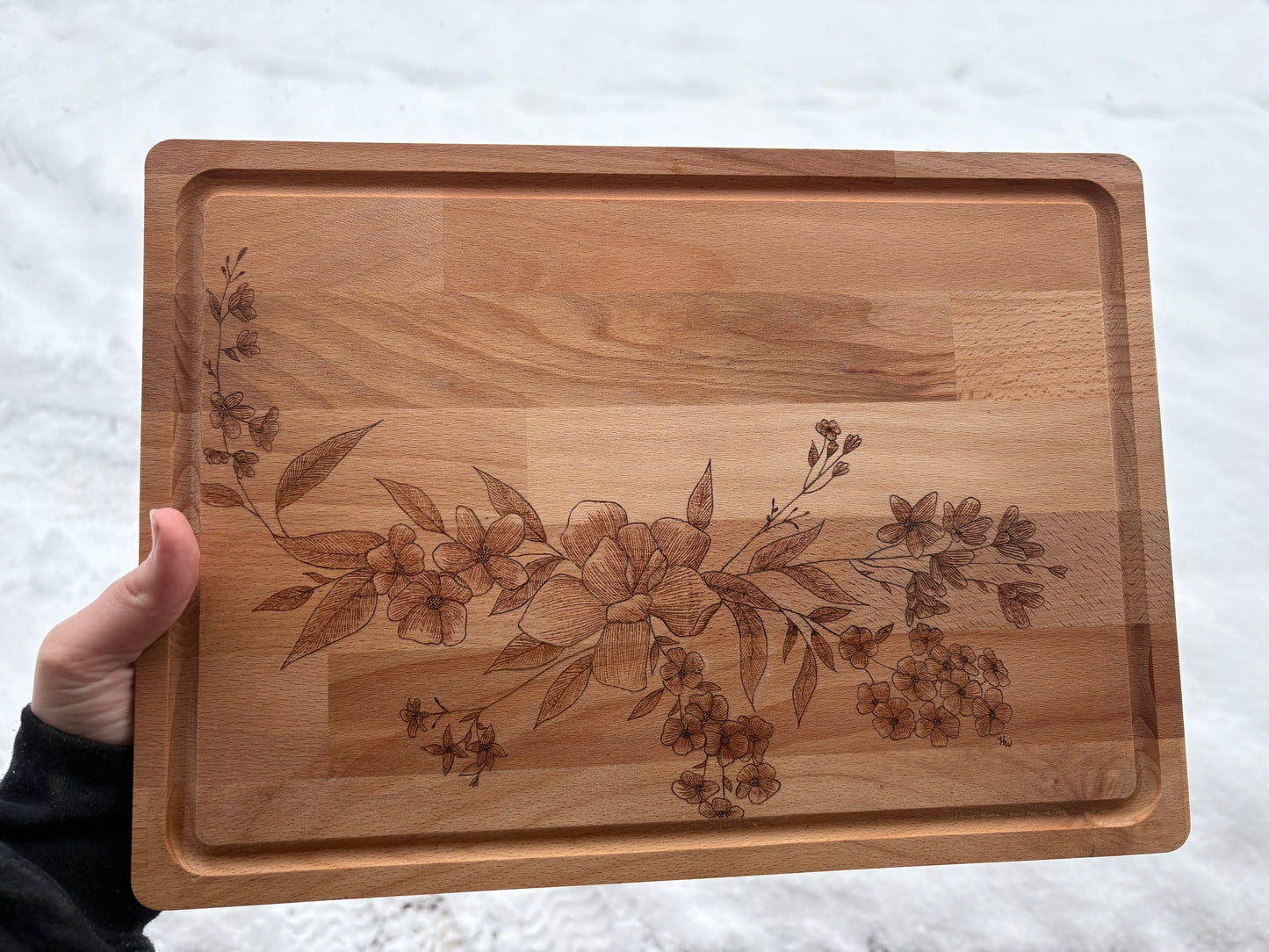 Floral Cutting Board