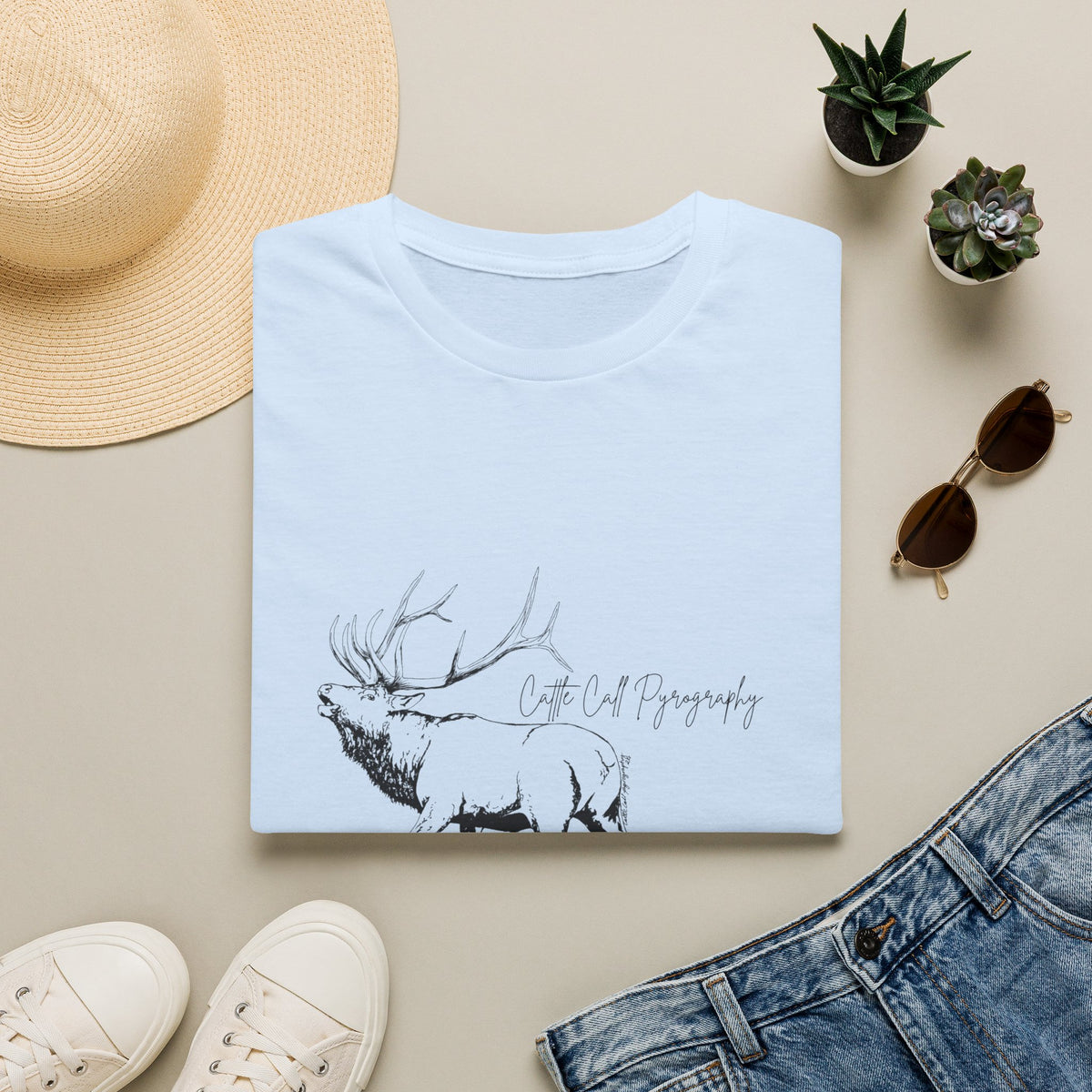 Elk Design Unisex Softstyle T-Shirt
