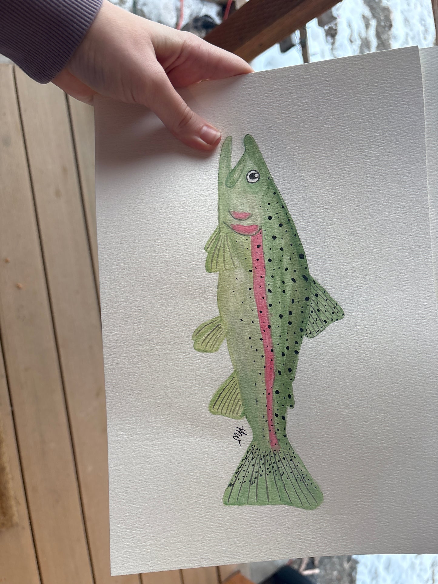 Watercolor Rainbow Trout