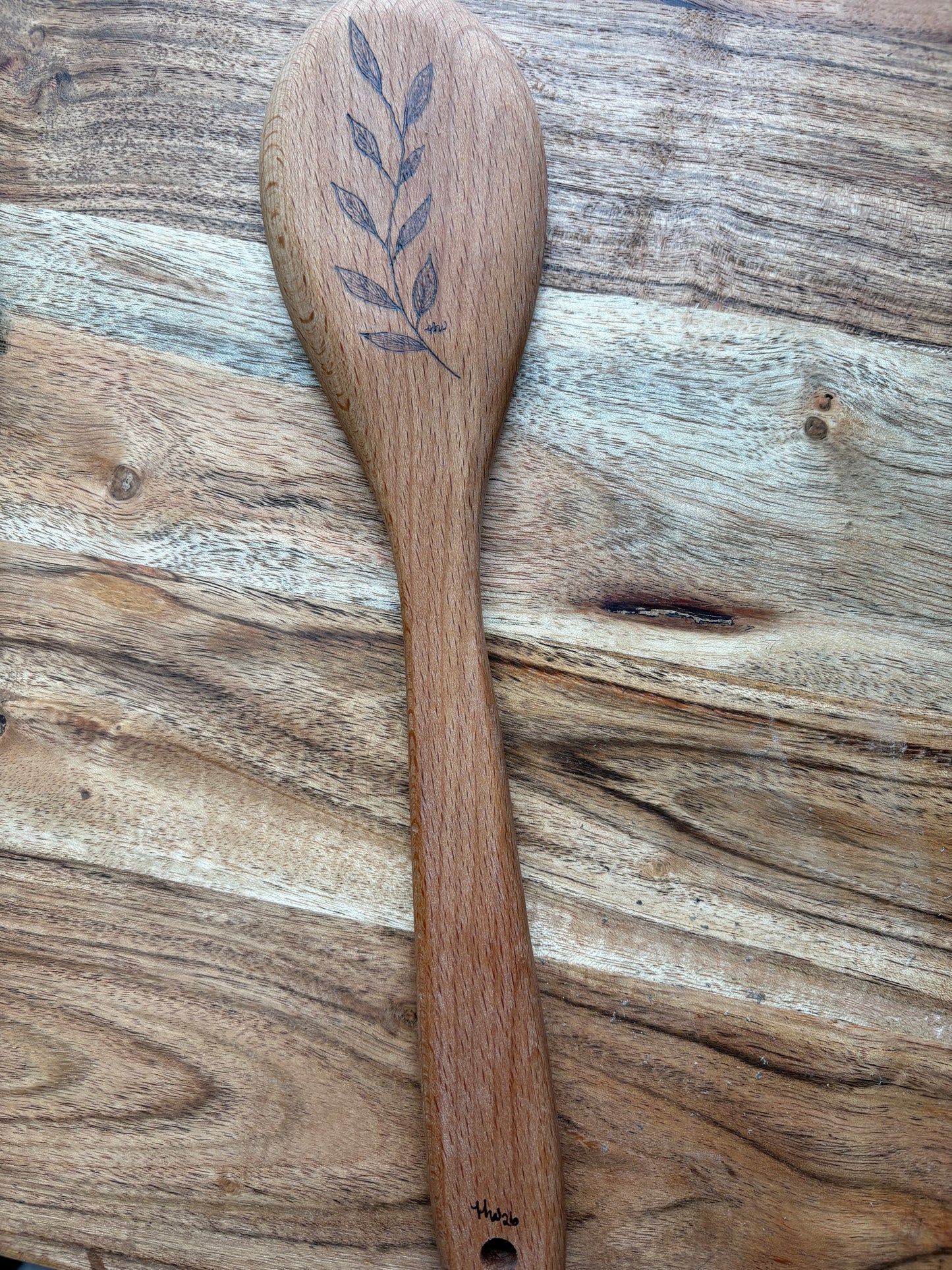 Hand Burned Wood Spoons