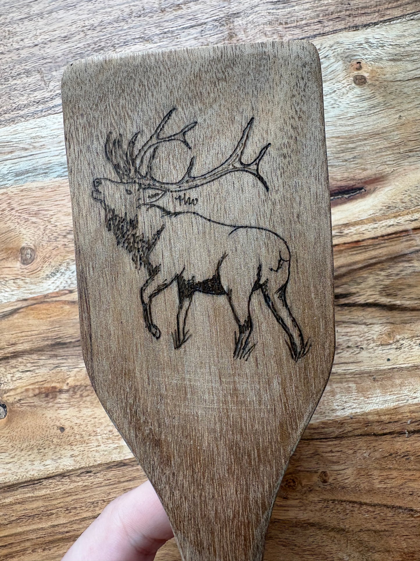 Hand Burned Wood Spatulas