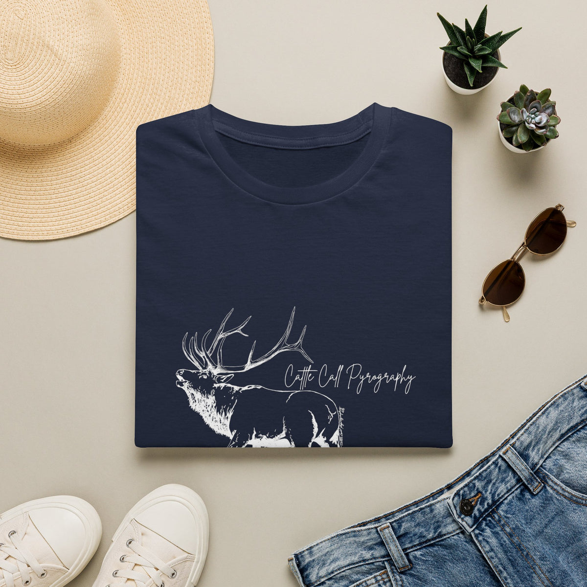 Elk Design Unisex Softstyle T-Shirt