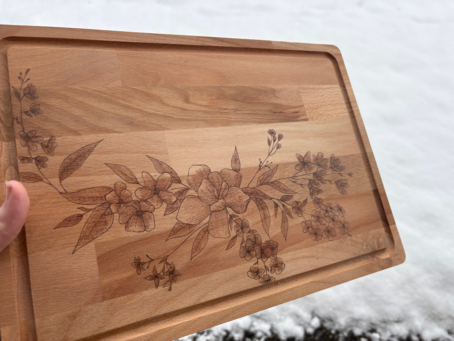 Floral Cutting Board