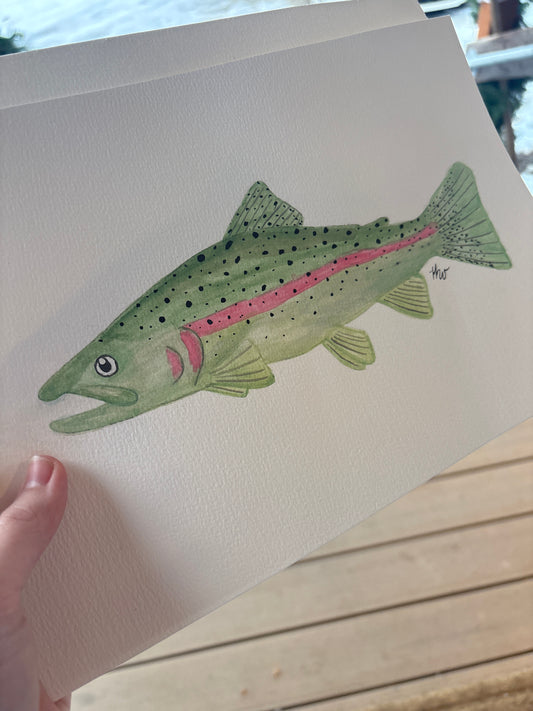 Watercolor Rainbow Trout