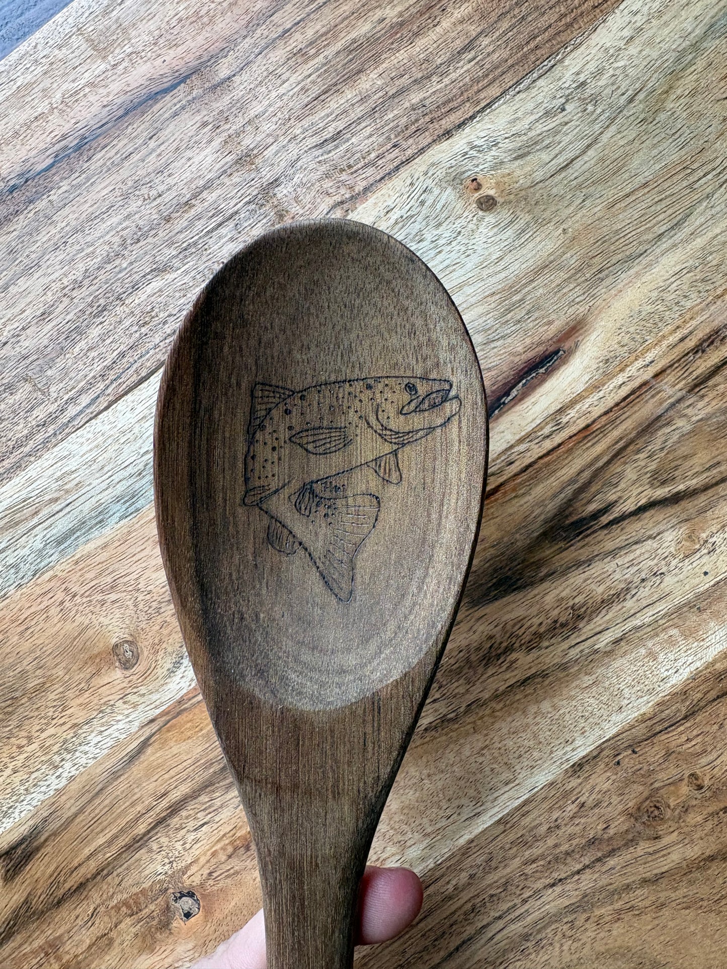 Hand Burned Wood Spoons