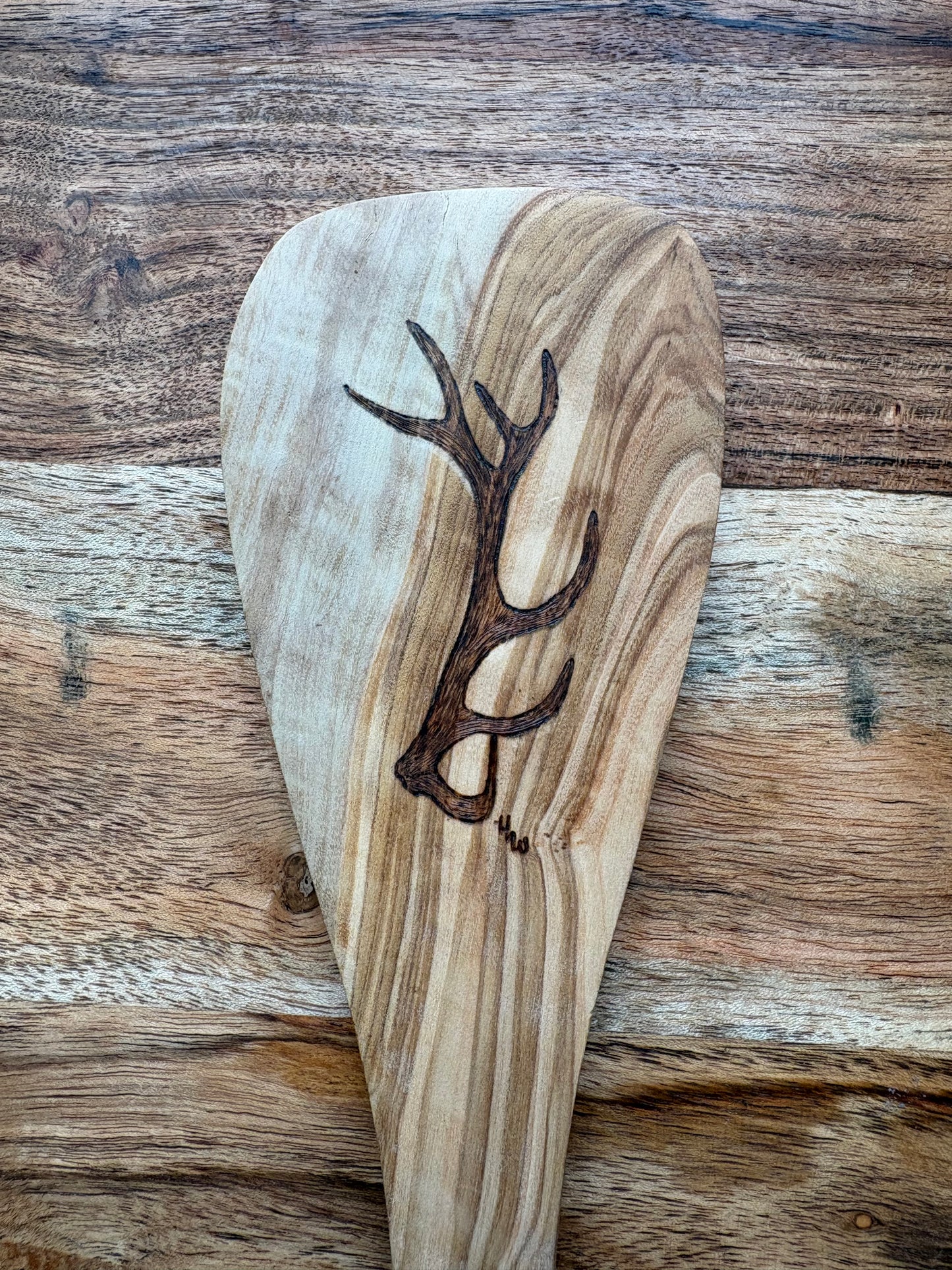 Hand Burned Wood Spatulas