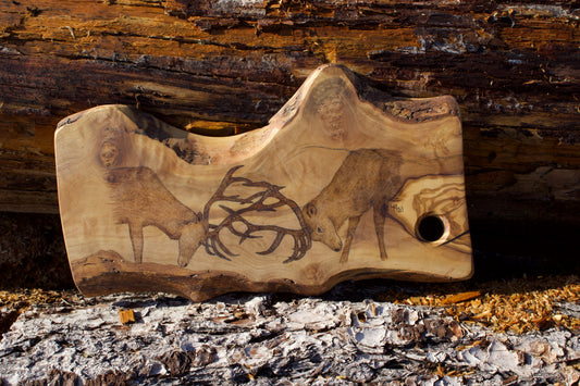 Elk bull fighting board