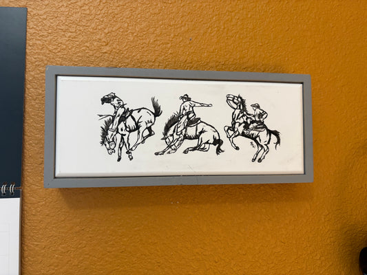 Hand Painted Bronc Riders