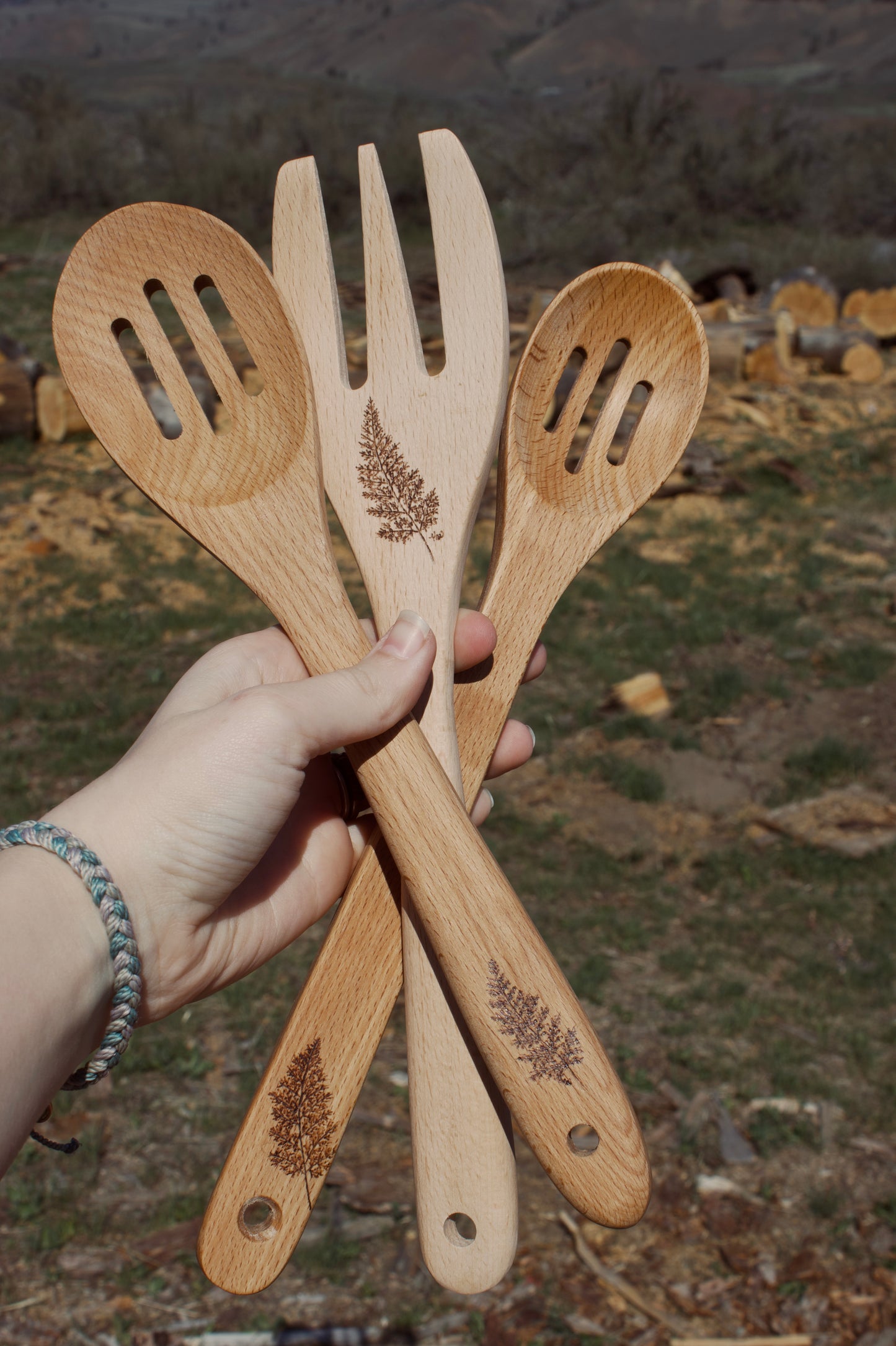 Hand Burned Wood Spoons