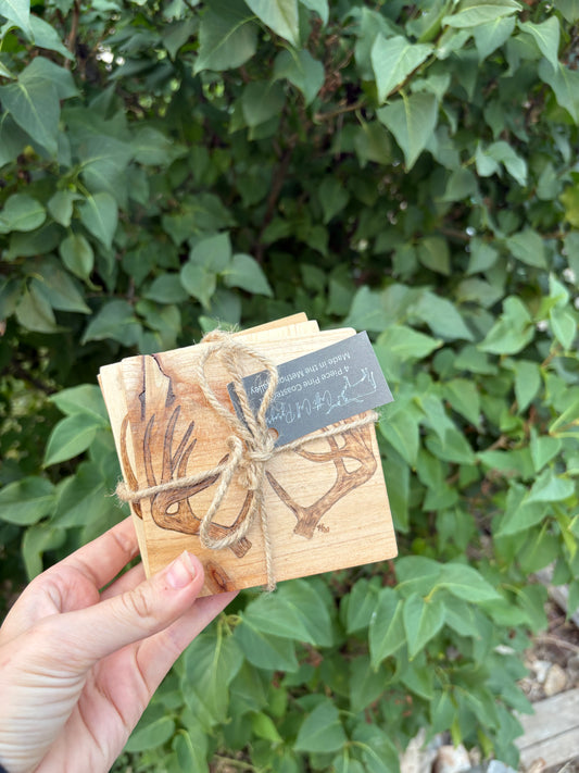 Mule Deer Antler Coasters