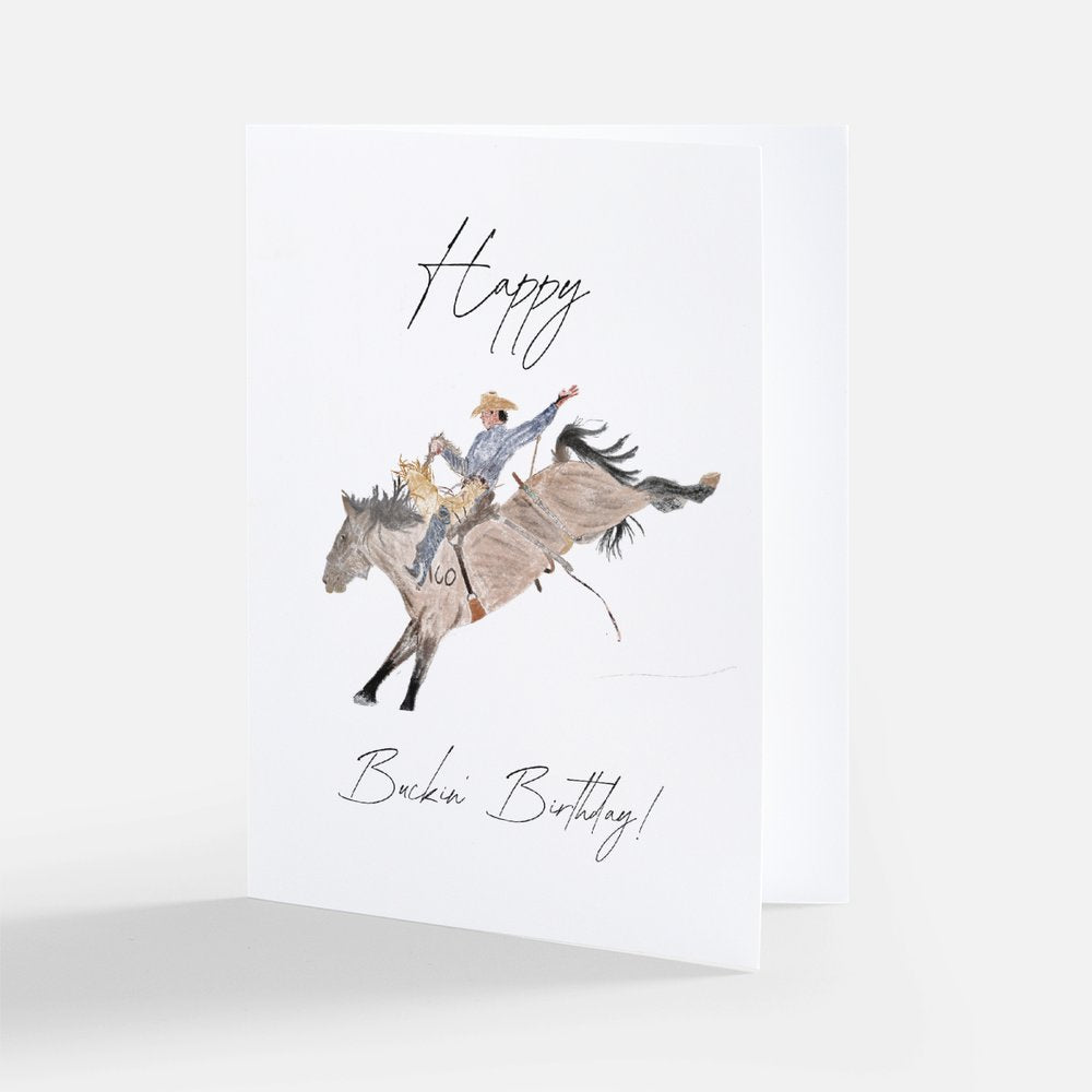 "Happy Buckin' Birthday" Card in Color