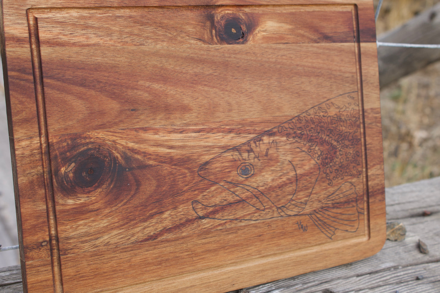 Brook Trout Face Cutting/ Charcuterie Board